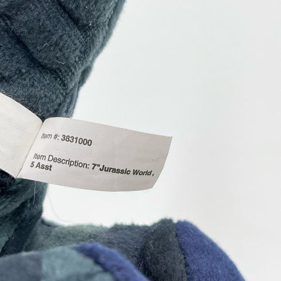 7" Jurassic World Blue Velociraptor Plush Dinosaur Raptor Toy Factory Park - Picture 9 of 10